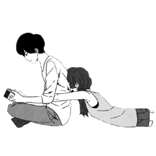 picture, anime couples, anime drawings, all sorts of things, anime pair drawing