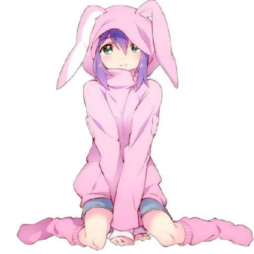 anime, sile bunny, anime de lapin, personnages d'anime, dessins d'art anime