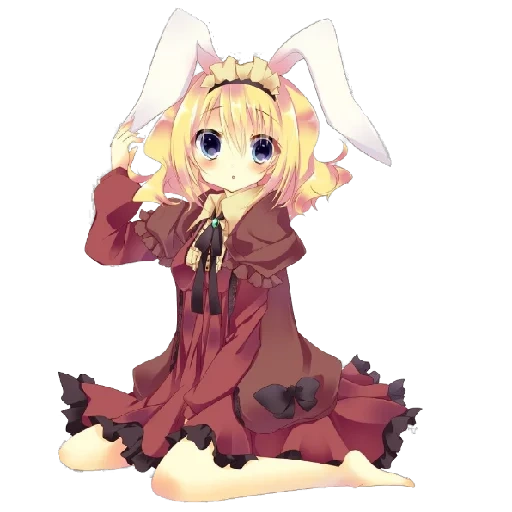 bunny, bunny ears, conejo de animación, conejo chica de anime, chica de anime conejo lindo