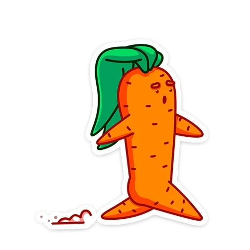морквоша стикеры, стикер морковка, мультяшная морковь, морковка, стикеры