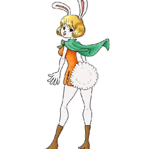 fanpes carol, carrot van pis, cartoon characters, carrot one piece, van pees rabbit carolt