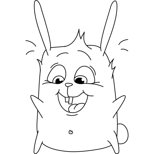 rabbit, picture, drawings templates, funny bunny drawings, pets coloring