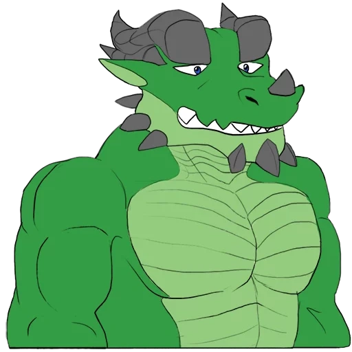 anime, crocodilo da barriga, crocodilo peludo, crocodilo peludo e gordo, dragão muscular
