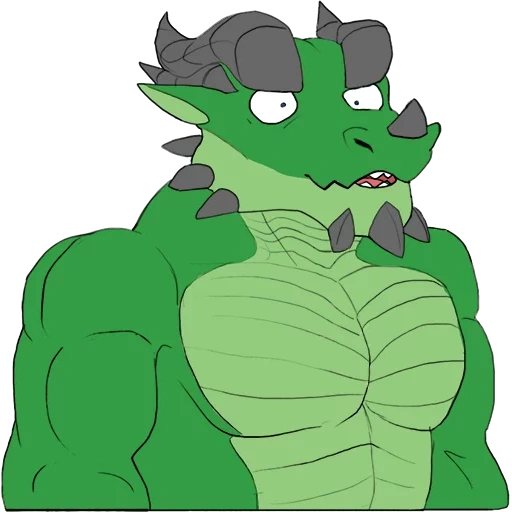 anime, crocodilo peludo, crocodilo peludo e gordo, dragão muscular, dragão de crescimento muscular