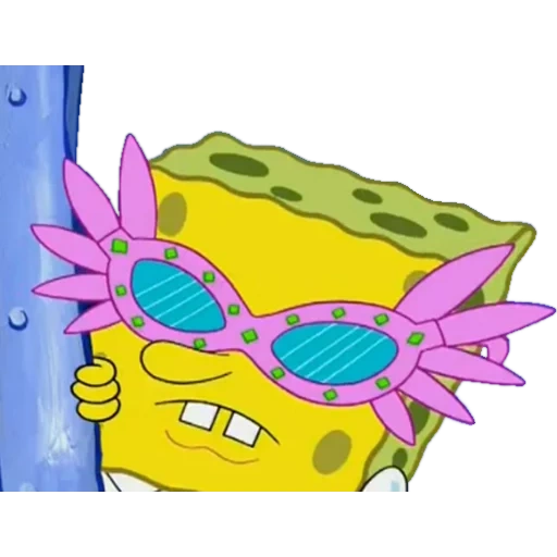 spongebob pink glasses, spongebob square pants