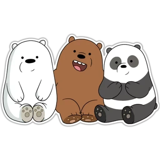 вся правда о медведях, we bare bears белый панда, медведи панда белый гризли, вся правда о медведях пан пан, три медведя панда бурый белый