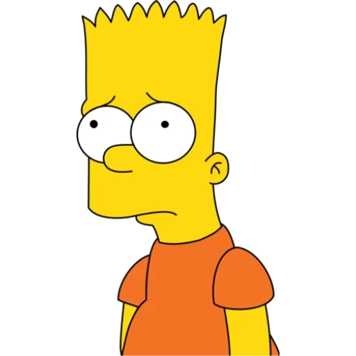 the simpsons, bart simpson, bart simpson head, bart simpson clipart, bart simpson is sad