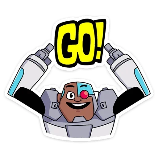 titans go, young titans, cartoon network, cyborg young titans, cartoon network stickers