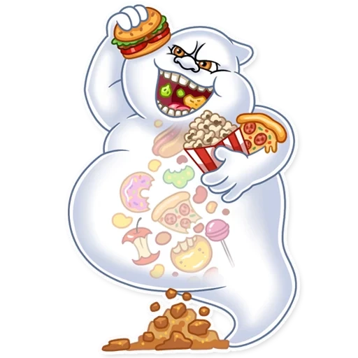 nura, casper, snowman, staypuft ghostbusters sticker