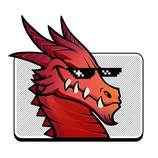 драконы, logo dragon, символ дракона, логотип дракон, наклейка красный дракон