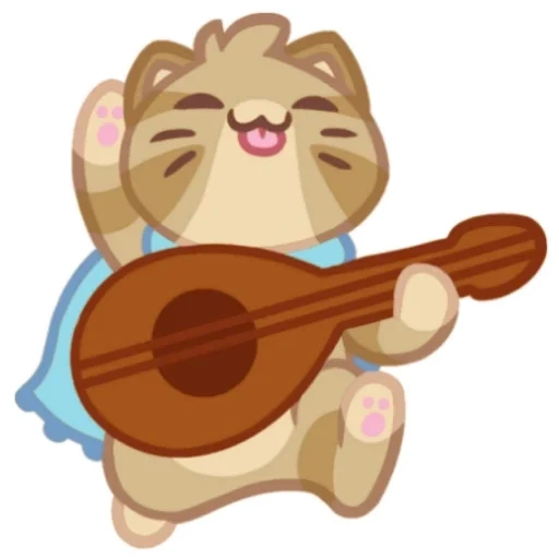 banjo cat, seal, chat violon, oiseau de lulu, guitare cat pushen