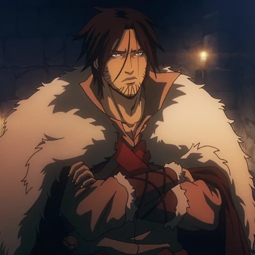 château, trevor belmont, castlevania netflix, promotion de belmont de l'anime, castles trevor belmont saison 3