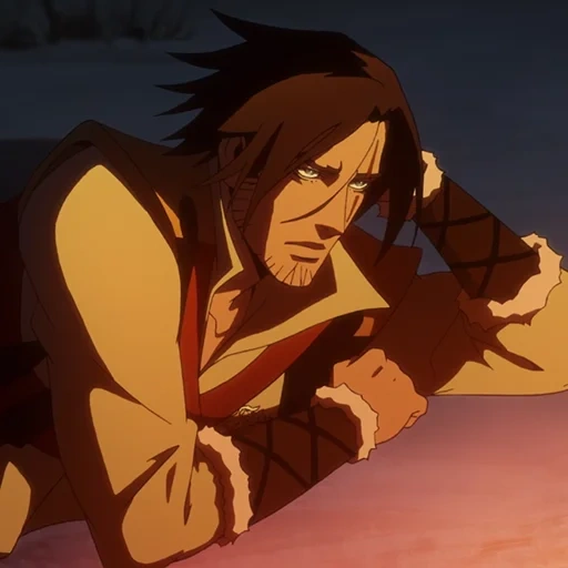 humain, look d'anime, trevor belmont, personnages d'anime, trevor belmont anime