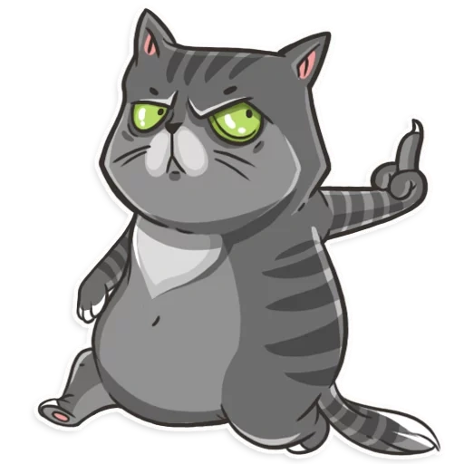 gatto, gatti bmp, cartone animato di gatto grigio, cartoon di gatto britannico
