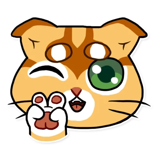 gatto, gatto, tigre emoji, emote di contrazione di gatto