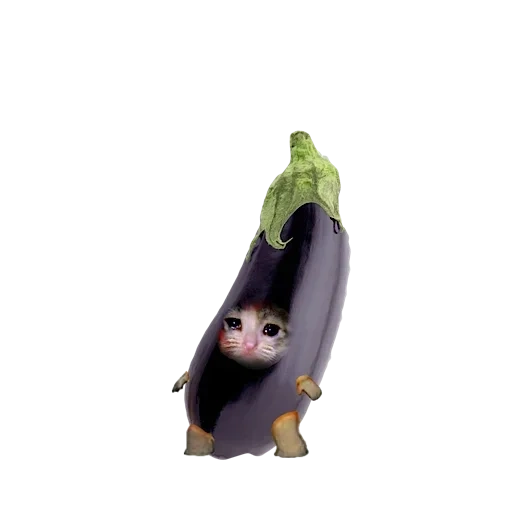 eggplant nose, eggplant vegetable, interesting vegetables, eggplant clip, toy eggplant