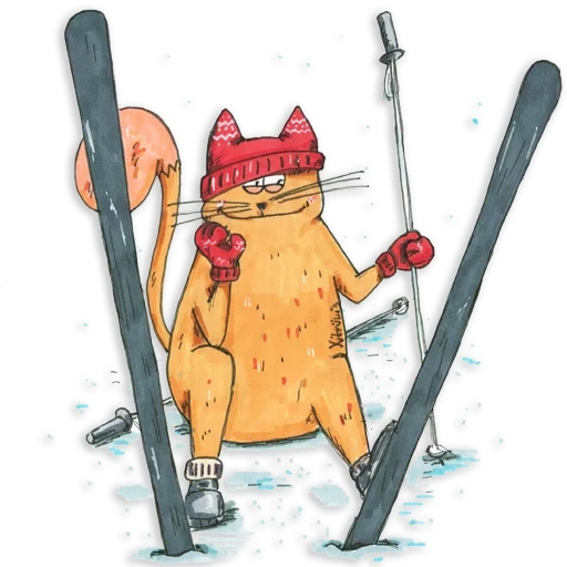 gato, gato, gato de café, el gato es invierno, dibujo de gatos