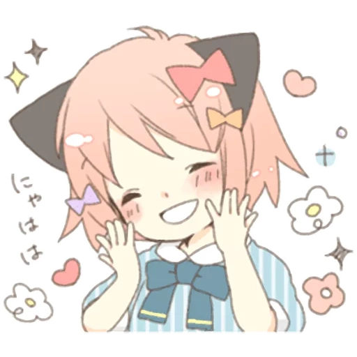 sile, chibi kun, anime chan, kawai anime, cat ear girl necoco