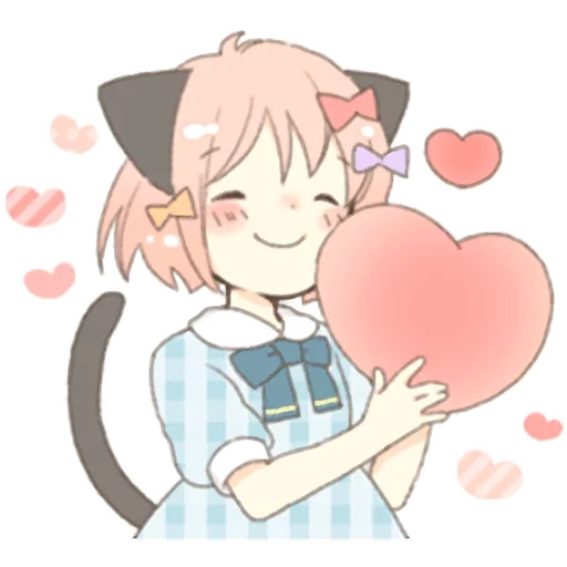 anime, kawaii, anime di kawai, astolfo chibi, orecchio di gatto girl necoco