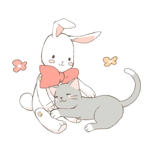 gatto, coniglietto, modello carino, nfprincessddlg, meng rabbit vector