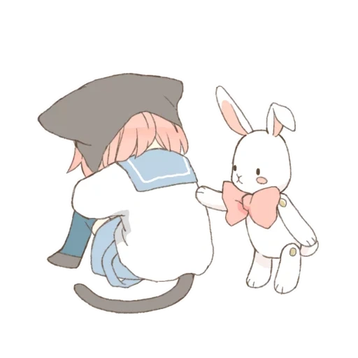 lovely artwork, cartoon cute, cartoon character, cartoon cute pattern, lovely rabbit pattern