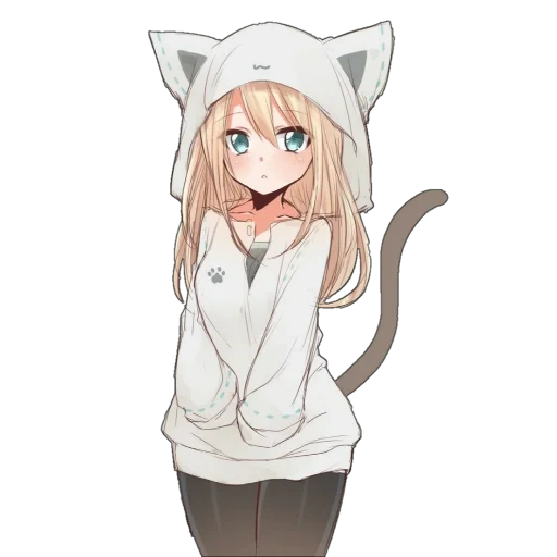 animação neko, orelhas de anime, animação de gato de menina, padrão de orelha de anime, orelhas de anime