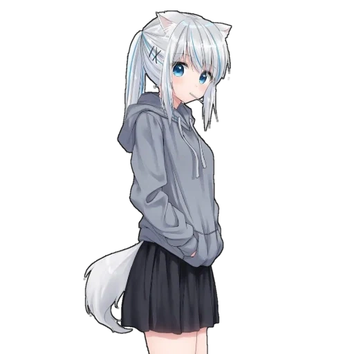 utaka animation, cartoon art girl, anime girl painting, anime girl with white hair and gray eyes