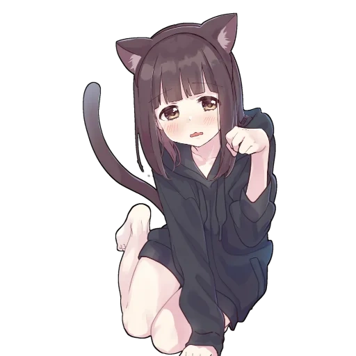 anime neko, menhera chan, menhera chan neko, anime neco girl, picture cute animation