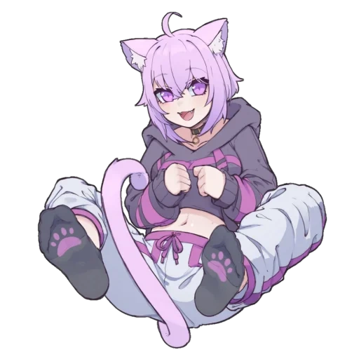 anime neko, anime girl, nekomata okayu, karakter anime