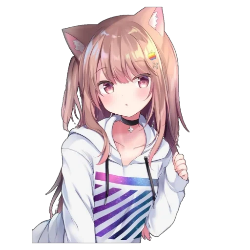 figure, anime neko, animation art