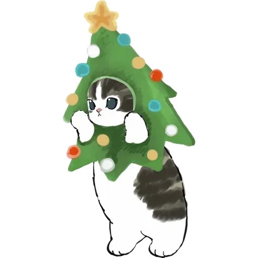 padrão bonito, ano novo panda, ilustração fofa, panda de árvore de natal de brinquedo, feliz ano novo panda