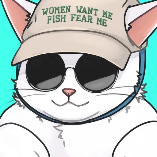 cat hipster di topi, kucing, kucing di topi dan kacamata baseball