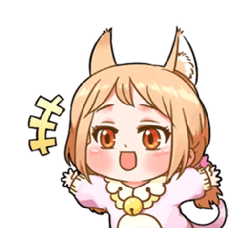 chibi, süße bunny, anime charaktere, gyate gyate holo, kemono freunde serval chibi