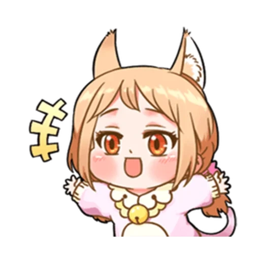 chibi, sweetie bunny, personagem de anime, gyate gyate holo, kemono friends serial chibi