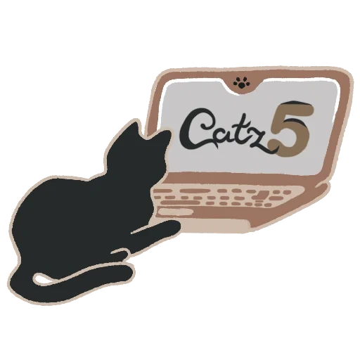 chat noir, modèle de cose, la forme icône du chat, logo de chat noir