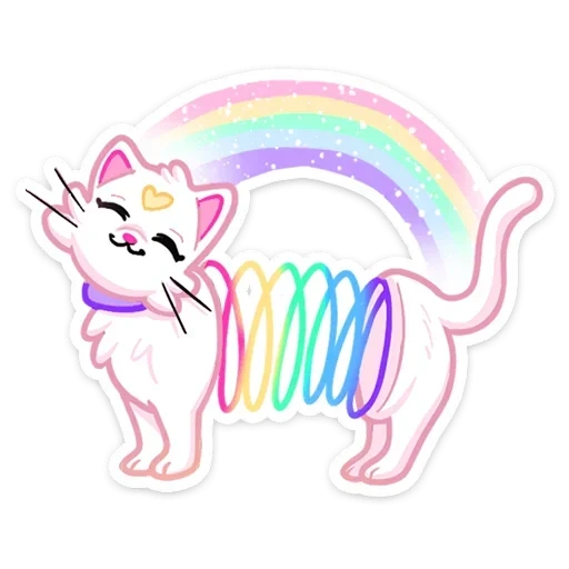 viscas, disaster, rainbow cat, ball cat unicorn, cat unicorn pattern