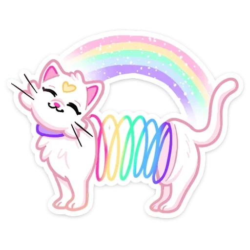 viskas, catastrophe, chat arc-en-ciel, la balle est une licorne, dessin de la licorne chat