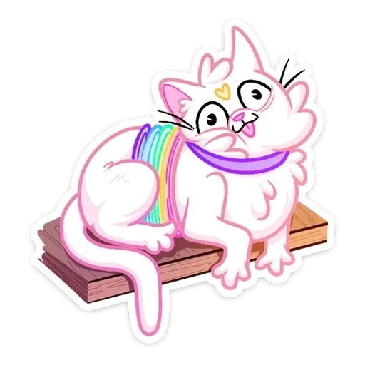 cat, seal, disaster, rainbow cat, seal sticker