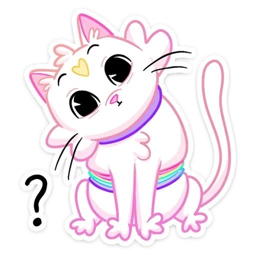 focas, desastre, gatito blanco, pegatinas para perros marinos, gatito rosa