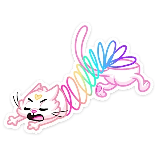 lovely, seal, disaster, rainbow cat, seal sticker
