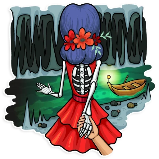 animation, skull mexico, katrina calavera, mexican skeleton, anime girl skeleton
