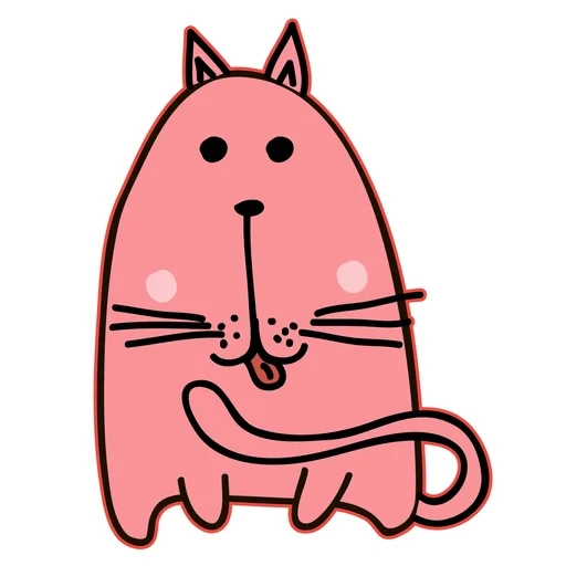 gatto, gatto pushin, kitty pushin, catfits di sketching pushi, adesivi di gatti rosa