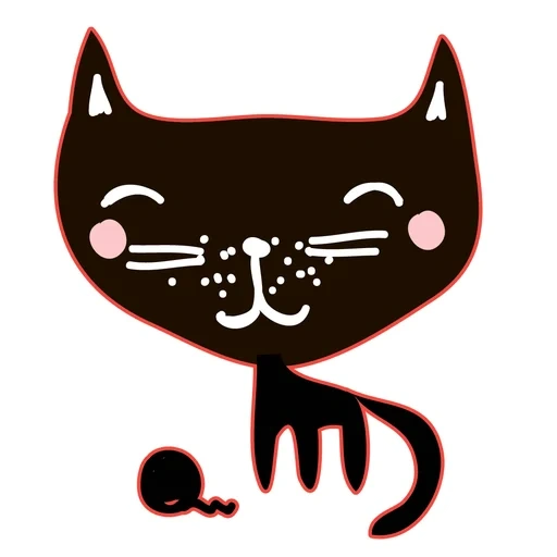 kucing hitam, stiker kucing, sepasang anak kucing, kucing bergaya, vinyl menempel kucing