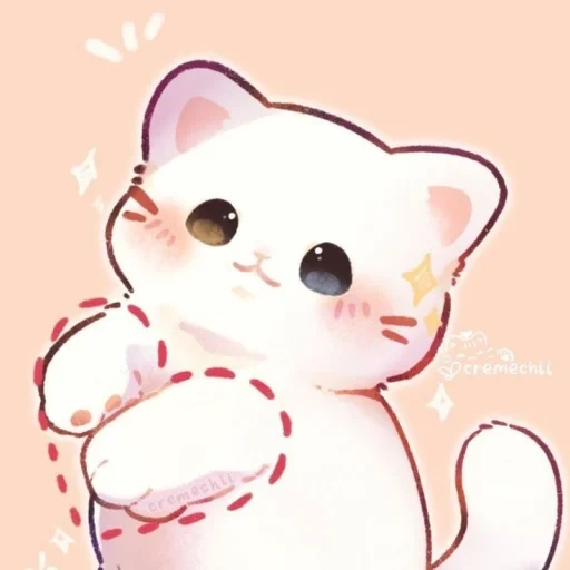 profile, cremechii, anime cat, cute drawings, charming kittens