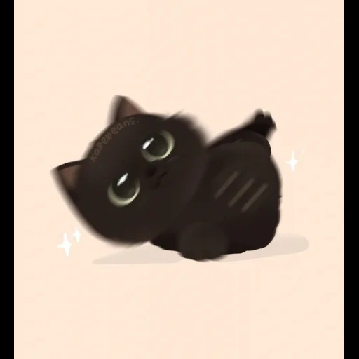 kucing, kucing hitam, kucing hitam, ilustrasi kucing, gambar lucu sapi