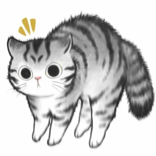 ilustración de un gato, dibujo de gato lindo, dibujos de lindos gatos, dibujo de gato dulce, lindos cats cartoon