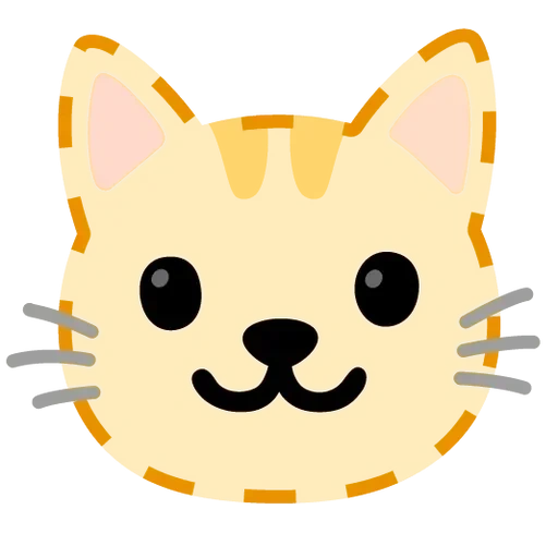 sonrisa kat, emoji de gato, el hocico del gato, sonreír gato, el emoji de gato sonriente