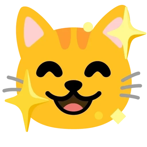 emoticônes, expression de chat, chat souriant, expression chat riant, expression chat pour android