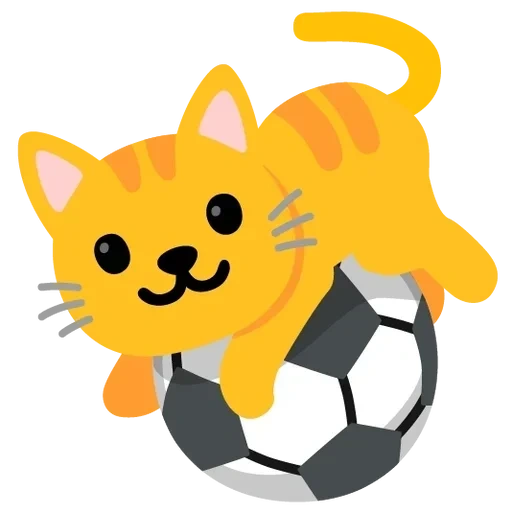cat, коты, кошка, животные, soccer ball