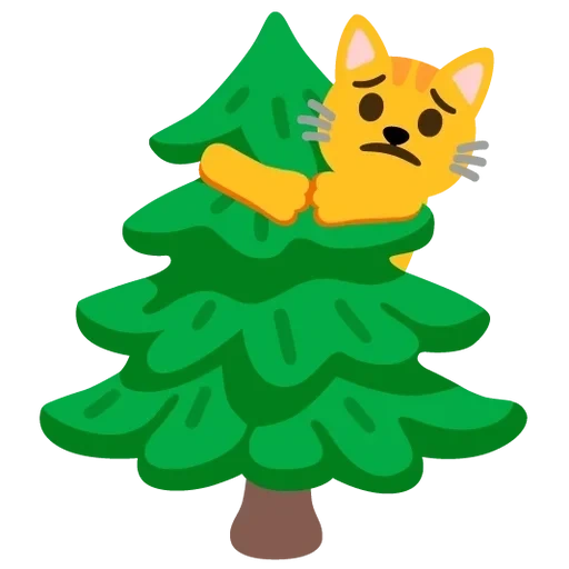 spruce tree, emojimix, christmas tree emoji, herringbone large trumpet